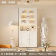 thumbnail image 1 of Estantería de hierro forjado con viento crema, puerta de vidrio, armario para sala de estar, vitrina de almacenamiento sencilla para el hogar, armario de suelo, 1 of 4