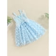 thumbnail image 4 of Bagilaanoe Toddler Baby Girl Summer Dress Butterfly Sleeveless A-line Princess Dresses 6M 12M 18M 24M 3T 4T Kids Casual Tulle Swing Sundress, 4 of 7