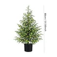 thumbnail image 3 of 31.4" Artificial Norfolk Pine Tree with LED - Faux Christmas Tree Potted Green for Front Porch Christmas Indoor Outdoor Decor for Entryway, Living Room, Office, Apartment, 3 of 6