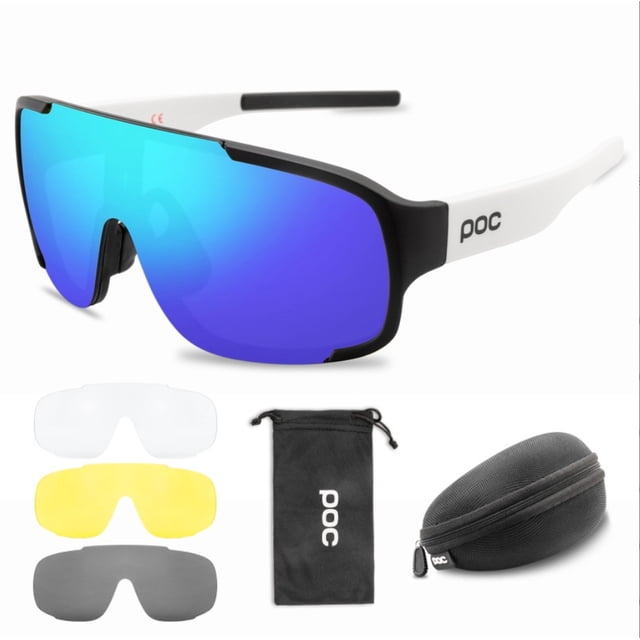 POC Juego de 4 gafas de ciclismo, montura completa para deportes al aire libre -PE9- brillar Electrónica