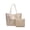 Light Gray, variant on Large PU Tote Bag with Decorative Silk Scarf, Oversized Shoulder Bag for Work & Travel, Black