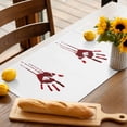 thumbnail image 4 of Halloween Placemats Set of 4 Bloody Hand Place Mats Fall Placemat Horror Blood Handprint Table Mats for Dining Kitchen Table Holiday Dinner Party Home Decorations 13x19 Inch, 4 of 8