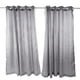 thumbnail image 1 of Cortinas de lino gris plateado con ojales plisados y forro completo de 66" x 72", 1 of 6