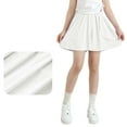 thumbnail image 2 of RUTAYY Teen Girls Short Skirt Casual A Line Skirt With Elastic Waist Sports Tennis Fall Comfortable Stretchable Boho Skirt, White, 15-16 Years, 2 of 4
