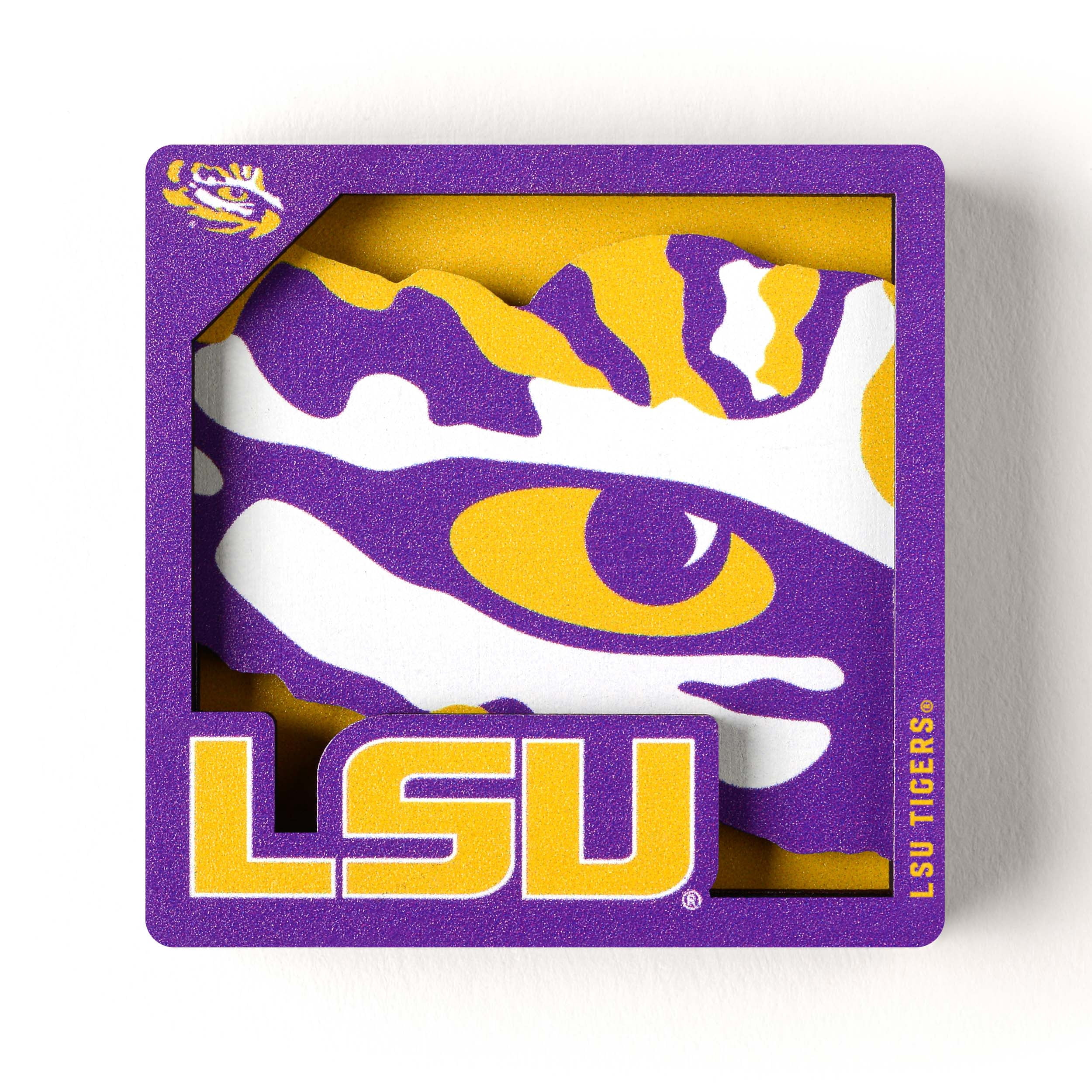YouTheFan NCAA LSU Tigers 3D Logo Series Magnet