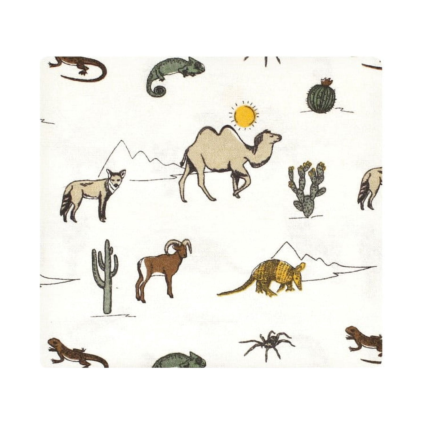 Hudson Baby Infant Boy Cotton Flannel Receiving Blankets Bundle, Desert Animals, One Size