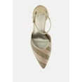 thumbnail image 6 of NOBLES Gold Rhinestone Patterned Stiletto Sandals, 6 of 6