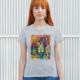 thumbnail image 3 of Tee Hunt Dean Russo Colorful Lion Head T-Shirt Wild Life King Roar Women's T-Shirt Tee, Gray, 3X-Large, 3 of 5
