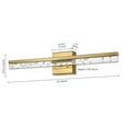 thumbnail image 5 of JONATHAN Y Mario 22" 1-Light Modern Contemporary 360-Degree Rotatable Iron/Seeded Acrylic Integrated LED Vanity Light, Brass Gold/Clear, 5 of 9
