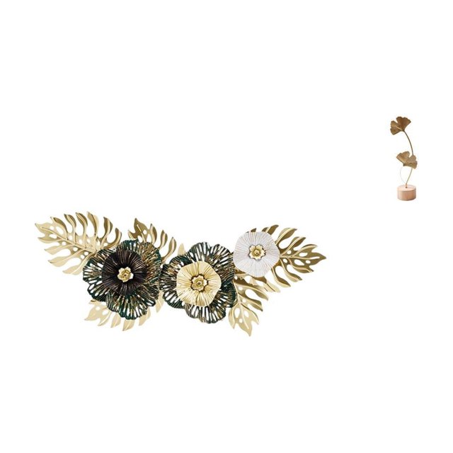 Arte de pared colgante,Decoración de pared de metal con colgante de hierro nórdico de lujo,Arte de pared de metal,regalo decorativo creativo moderno,Escultura de hojas,Estatua de hoja de