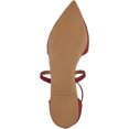 thumbnail image 6 of Womens Pointed Toe Ankle Wrap T-strap D'orsay Flats, 6 of 6