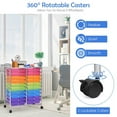 thumbnail image 5 of Kadyn Filing Storage Organizer,File Storage Organizer,File Cabinet,20 Drawers Storage Rolling Cart Studio Organizer-Multicolor, 5 of 7