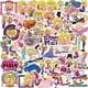 thumbnail image 1 of Paquete de pegatinas Lizzies Mcguires Anime, vinilo impermeable, 55 unidades, 1 of 2