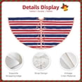 thumbnail image 3 of Sikiie USA Colors Stripes Nativity Christmas Tree Skirt, Jesus Christian Winter Holiday Tree Mat Decoration(30-48IN)48", 3 of 6
