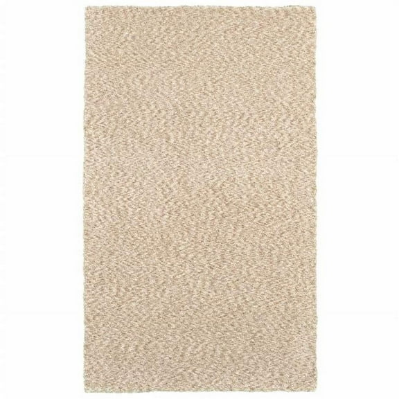 HomeRoots Modern Soft Tan Indoor Area Rug - Tan - 5' x 7'