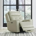 thumbnail image 3 of Liberty Furniture Carrington Transitional Leather Power Recliner in Off White, 3 of 4