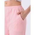 thumbnail image 5 of DARING DIVA Women's Cotton Knit Ribbed Elastic Waist Loungewear M Pink, 5 of 7
