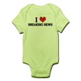 thumbnail image 1 of CafePress - I Love Breaking News Infant Creeper - Baby Light Bodysuit, 1 of 1