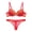 Red, variant on Womens Lace Lingerie Set Underwire Bra With Matching Mesh Thong Adjustable Shoulder Straps Soft Breathable Daily Romantic Date Nights Available Beautiful Solid