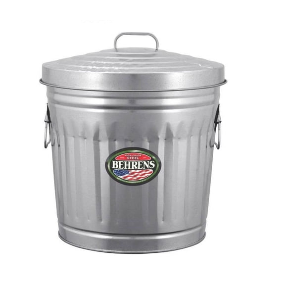 10 Gal Galvanized Steel Trash Can Behrens Miscellaneous 6210 085995001058