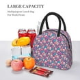 thumbnail image 5 of Yiaed colorful Skull flower Print Lunch Bag Adult Insulated Lunch Box, Leakproof Cooler Food Lunch Containers Reusable High Capacity Lunch Tote Bags-One Size, 5 of 6