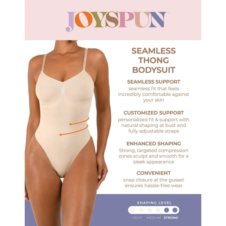 Joyspun Women's Seamless Sculpting Thong Bodysuit, Sizes S Joyspun Women's Seamless Sculpting Thong Bodysuit, Sizes S