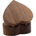 thumbnail image 4 of Caja de anillos ZHAOCHENG de madera de Nogal con Interior de Terciopelo Suave para Joyas, 4 of 5