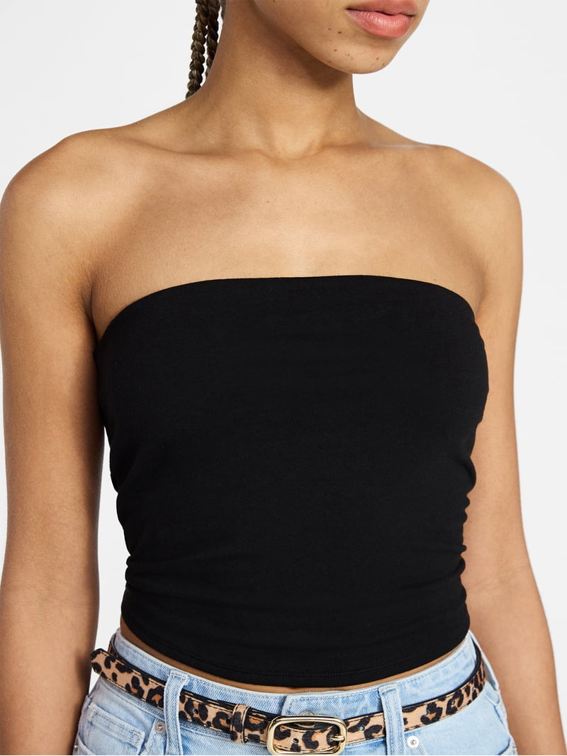 No Boundaries Cropped Tube Top, Women's XXS-XXL - Walmart.com