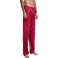 thumbnail image 2 of Gureui Mens Silk Satin Pajamas Long Pants Sleep Bottoms Drawing Loose Nightwear Sleepwear Trousers, 2 of 10
