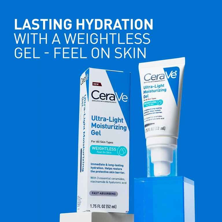 cerave glutathione cream CeraVe Ultra-Light Gel Face Moisturizer with Hyaluronic Acid and  Niacinamide 1.75 fl oz
