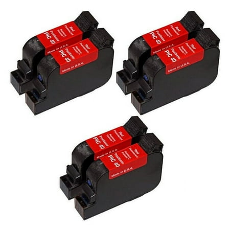 PrinterDash Replacement for Francotyp-Postalia PostBase 20/30/45/65/85 Fluorescent Red High Yield Postage Meter Inkjet (6/PK) (PIC40_3PK) price history on PriceWatchPro