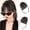 Dark Brown, variant on Clip in Bangs, Real Human Hair Wispy Bangs Hair Clip for Women Brown Black Curtain Fringe with Temples Hairpieces for Daily Wear and Various festivals(Brown Black)