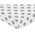 thumbnail image 3 of Sweet Jojo Designs Watercolor Sports Theme Black and White Fitted Crib Sheet, 3 of 6