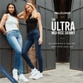 thumbnail image 6 of WallFlower Women's Ultra Skinny Mid-Rise Insta Soft Juniors Jeans (Standard and Plus), 6 of 7