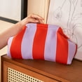 thumbnail image 3 of LHSHID Evening Bag Clutch Purses for Women Beach Woven Crochet Handbag Dumpling Clutch Ruched Cloud Purse colorblock bag, 3 of 7