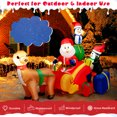 thumbnail image 5 of Patiojoy 6FT Long Christmas Inflatable Santa Claus & Penguin on Sleigh Blow Up Reindeer Pulling Sleigh Lighted Inflatable Santa Claus Carrying Gifts, 5 of 10