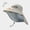 Gray, variant on Kids Sun Hat Solar Powered Fan Wide Brim UV Protection Adjustable Breathable Mesh Summer Outdoor Beach Hats for Boys Girls Khaki Free Size