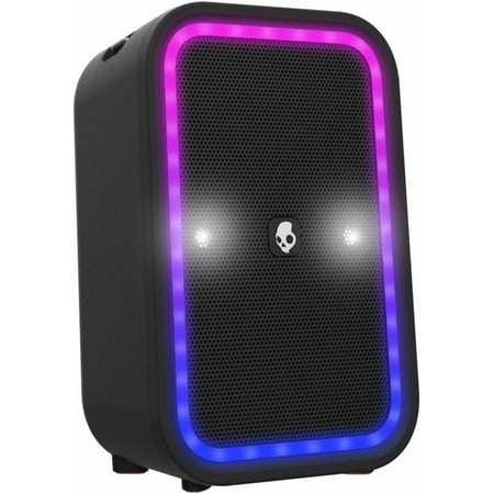 Skullcandy Stomp Bluetooth Speaker – IPX7, LED Lights & Strobe Modes, 12H Battery, Black