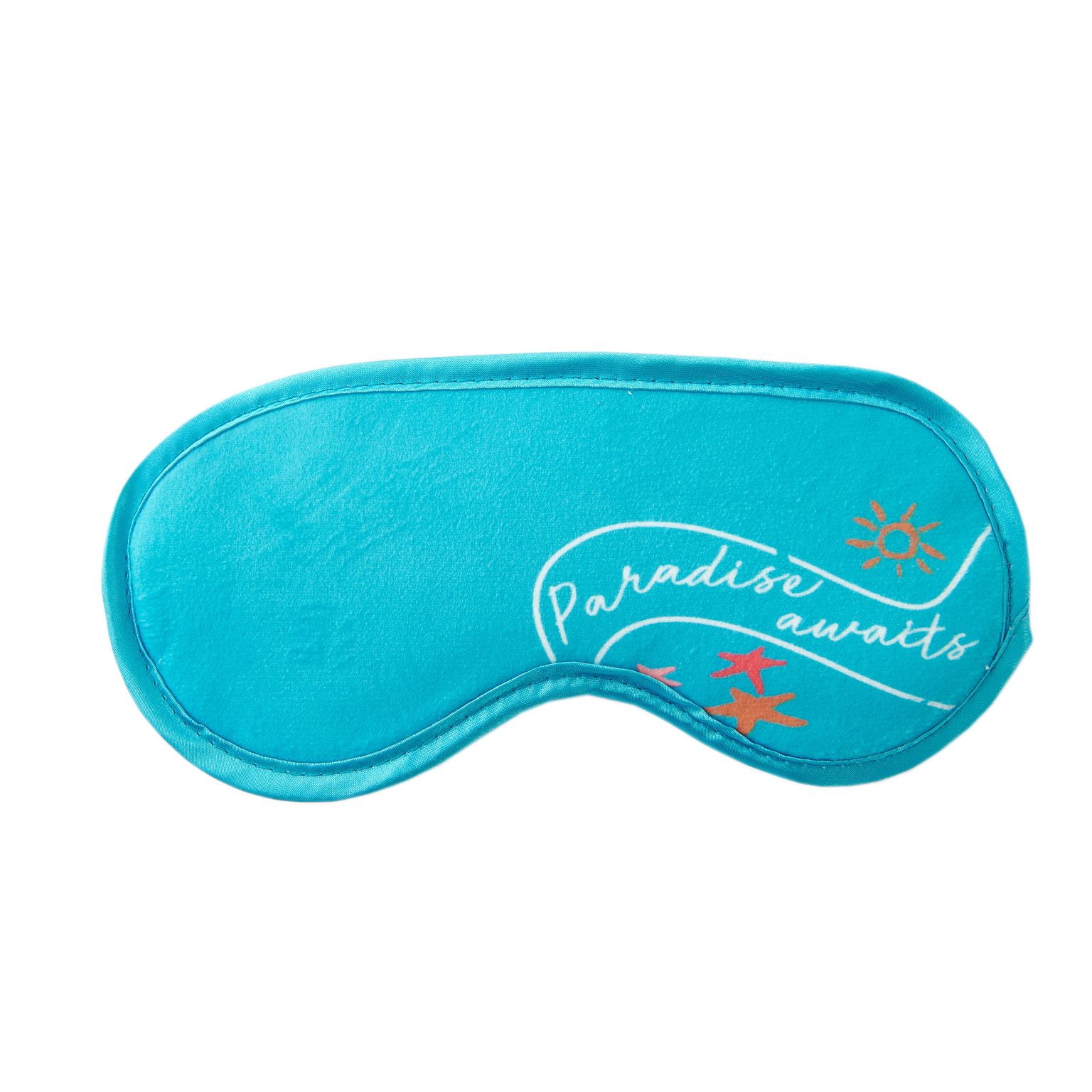 Bon Voyage® 4-Piece Travel Set: Memory Foam Neck Pillow, Eye Mask, Luggage Tag, Ear Plugs - Tropical Paradise