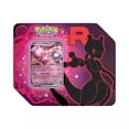 thumbnail image 1 of Pokemon TCG: Team Rocket Tin - Mewtwo (5 Packs, Promo Card), 1 of 3