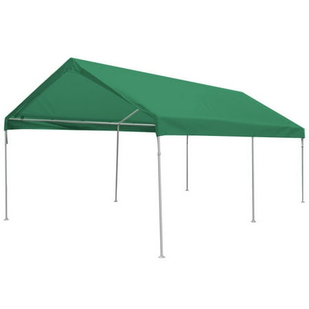 King Canopy Universal 6 Leg 10X20 Carport Canopy w/ GREEN Cover