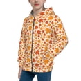 thumbnail image 2 of Kdxio Autumn Red and Orange Maple Leaves Pattern Kids Boys Girls Zip Up Hoodie 3D Printed Hooded Sweatshirt Hoody Coat with Pocket 7-12 Y-Medium, 2 of 6