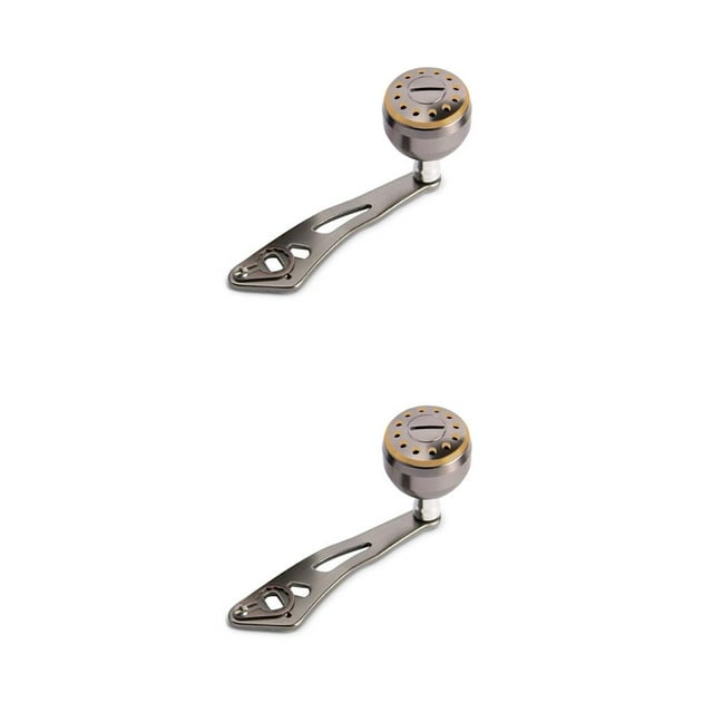 Eigraketly Mango de carrete de pesca de metal, portátil, desmontable, 32mm, agarre modificado reutilizable, perilla de lanzamiento de cebo, Type1 NO1