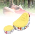 thumbnail image 1 of Air Chair, Inflatable Lounger Chair Waterproofing Portable Flocking with Foot Stool for Outdoor Camping Yellow, 1 of 7