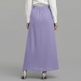 thumbnail image 5 of Summer Skirt for Women Linen High Waisted A-Line Maxi Skirt with Side Pockets for Work, 5 of 6
