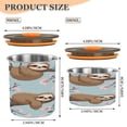 thumbnail image 3 of Food Storage Can - Keep Coffee Tea Flour & More Fresh - Ideal for Cereal Nuts & Pet Food Cute Cartoon Sloth900ml, 3 of 9