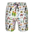 thumbnail image 3 of Cauagu Cartoon Wild Animals Print Men's Swim Trunks,Hawaiian Bathing Suit Swimsuits Beach Shorts with Pockets for Men Quick Dry Swimming Board Shorts-Large, 3 of 6