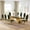 Gold Table & Gold Balck Chair, variant on 9-Piece Tempered Glass Dining Set, 94.49" Oversized Table with High-Back Oval PU Chairs and Curved Mirrored Stainless Steel Legs
