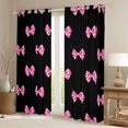thumbnail image 2 of Castle Fairy Cartoon Ribbon Bow Girl Curtains Pack of 2 (42x84 Each),Dreamy Princess Curtains Blackout,Kawaii Bowknot Bedroom Curtains,Super Cozy Room Decor, 2 of 6
