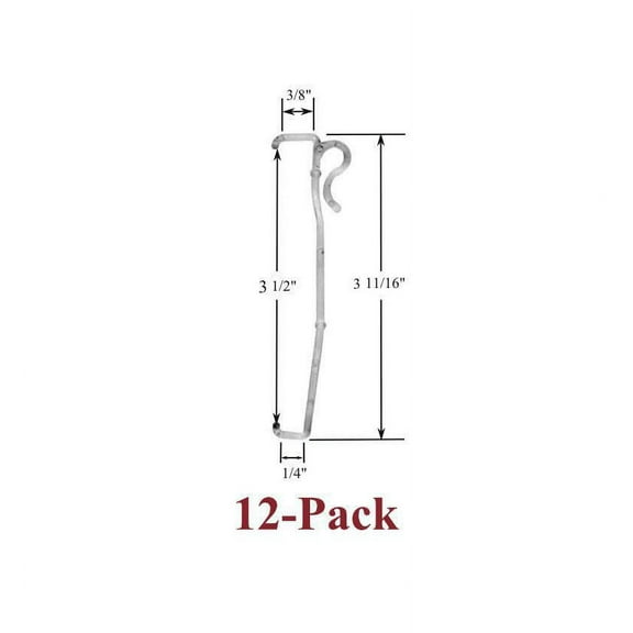 3 1/2" Single Slat VALANCE CLIPS for Horizontal Faux WOOD or MINI BLINDS 12-Pack